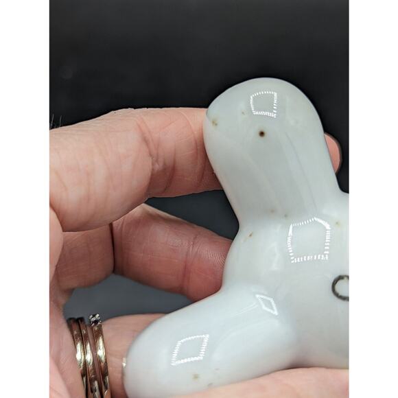 Vintage Porcelain Cold Water Faucet Tap Knob 2” sides 3" diagonal No Hardware - Picture 7 of 9